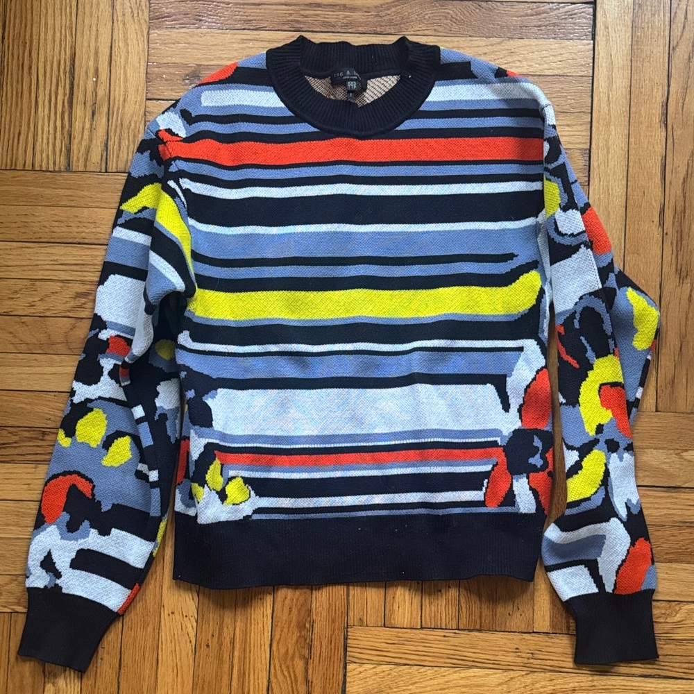 rag & bone Multicolor Striped Crewneck Sweater